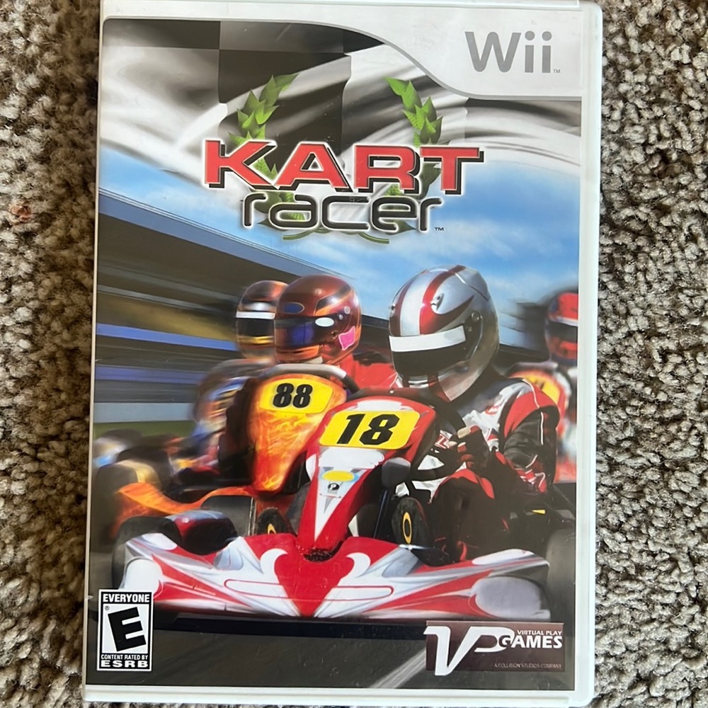 Wii game and steering wheel